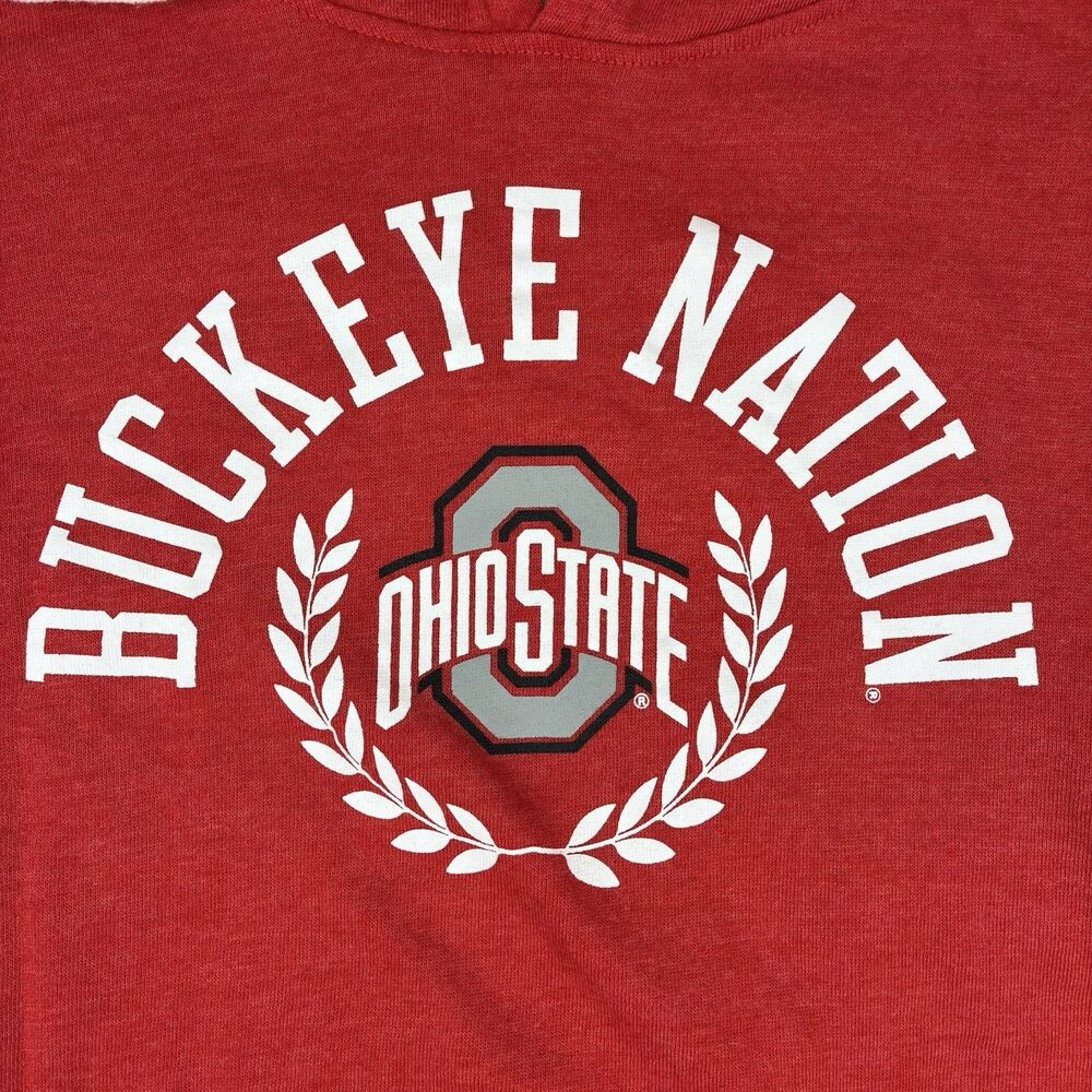 Ohio State “Buckeye Nation” Hoodie Women’s Size Large Red Graphic Sweatshirt - Picture 2 of 12
